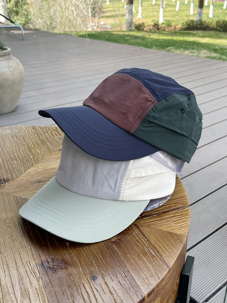 Outdoor quick-drying light five-piece cap, sun protection, sunshade, baseball cap, women's sports mountaineering and camping cap