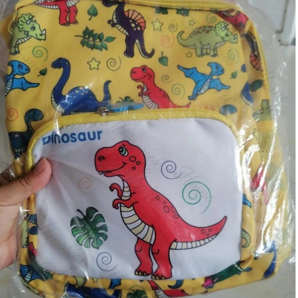 Personalized Name Kids Kindergarten Cartoon Dinosaur Backpack Aged 1-6  Boys Girls Schoolbag Embroidered Lightweight Snackbag