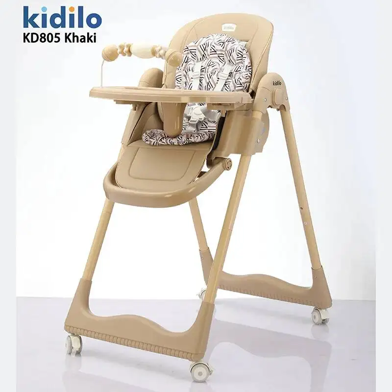 KIDILO Baby Highchair Dining Chair Baby Eating Foldable Seat Multifunctional Lift Baby Dining Table Chair