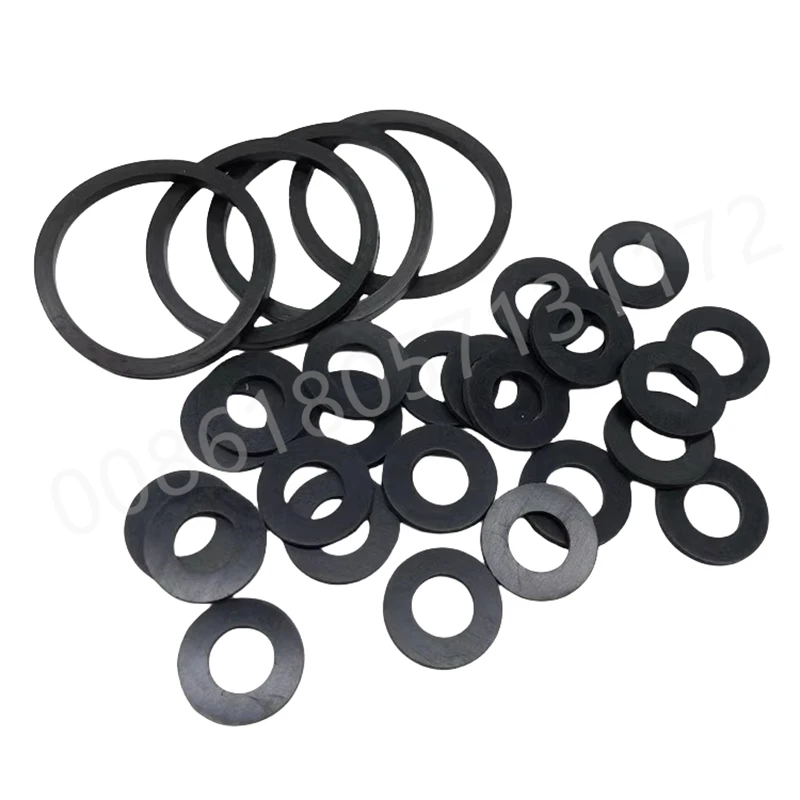 Custom EPDM Washers Gaskets Screw Fastener Spacer Cushion Pad Rubber Sealing  ID 2mm to ID 12mm 10 pieces Black