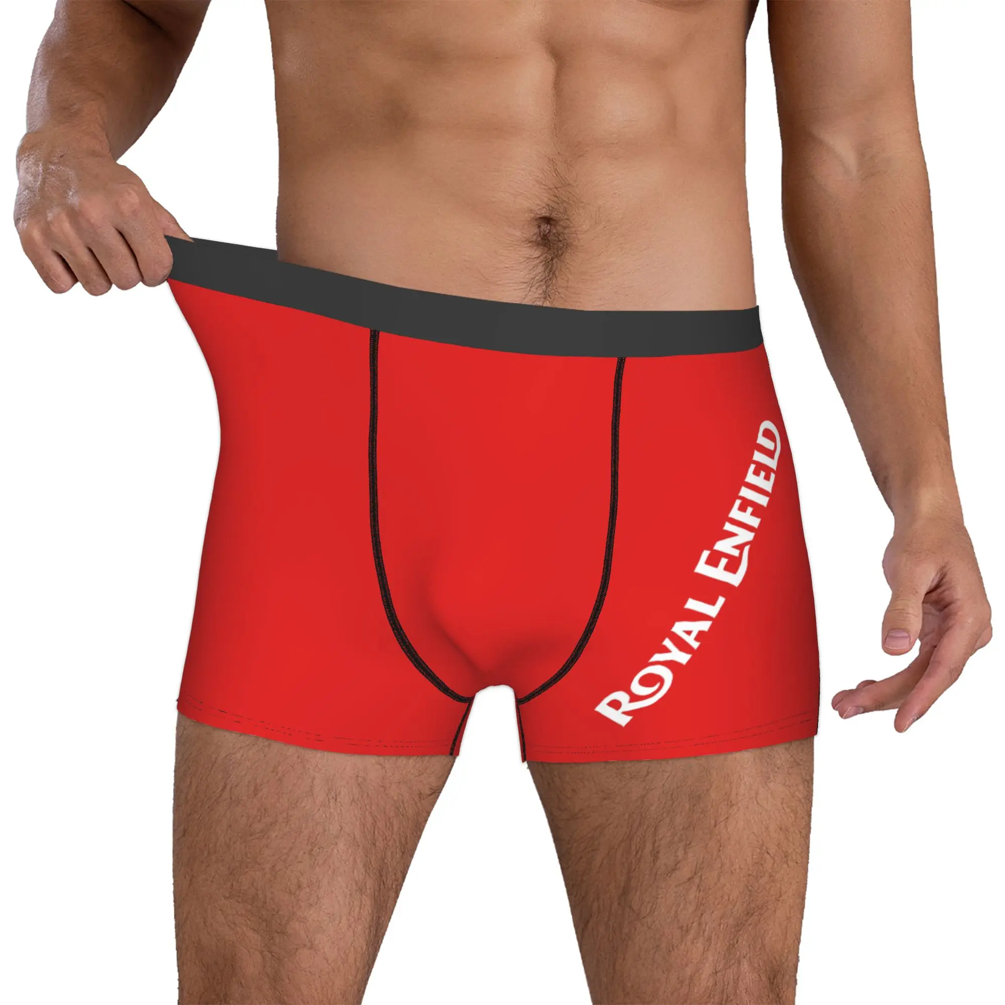 Custom Royal-Enfields Logo Boxer Shorts For Men 3D Printed Motorcycle Race Motor  Underwear Panties Briefs Stretch Underpants