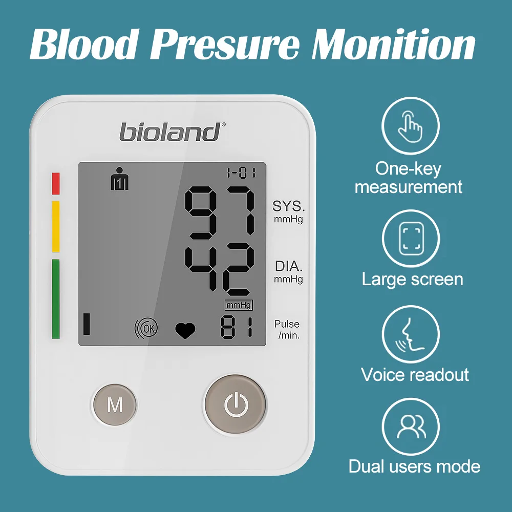 Blood Pressure Machine,Automatic Digital Upper Arm Blood Pressure Monitor with Adjustable Large Cuff Irregular Heartbeat