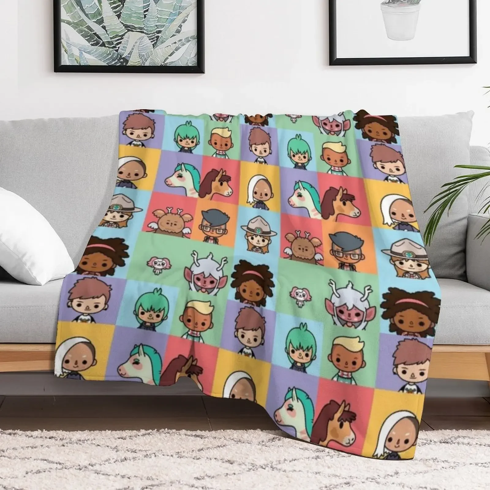 Toca box Throw Blanket Soft Warm Blanket Gift for Men Women Adults