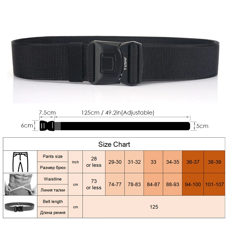 KOLBER 5 سنتيمتر/2 "التكتيكية في الهواء الطلق حزام للرجال الزنك مشبك الإفراج السريع الشرطة حزام عسكري ضيق النايلون حزام عريض الذكور #3