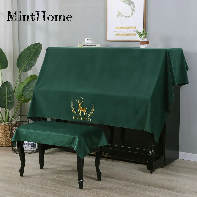 Piano Cover, Half and Full Cover, Pastoral, Simple Fashion, Nordic Piano Stool, Single and Double Cover