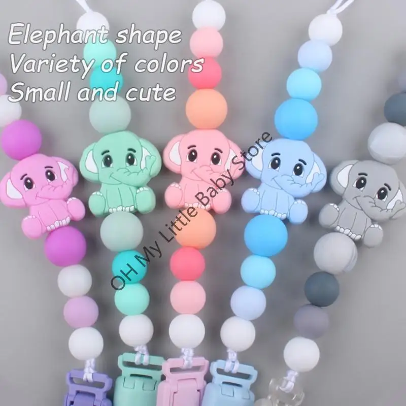 

M76C Animal Silicone Pacifier Clip for Babies Girls Boys Infant Teething Soother