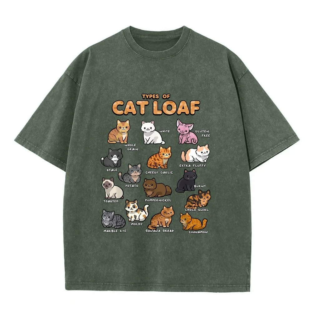 Types Of Cat Loaf Cute Kitten Kawaii Cats Lover T-Shirt Men's T-Shirts Clothes S To 5xl Cotton Tee Men Pet Owner Gift T Shirt