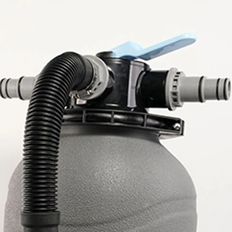 ตัวกรองทรายพลาสติกด้านบนขนาด 12 นิ้วพร้อมปั๊ม 0.33HP พร้อมตัวกรองและการเชื่อมต่อ 32/38 มม. พร้อมวาล์ว 4 ตําแหน่ง