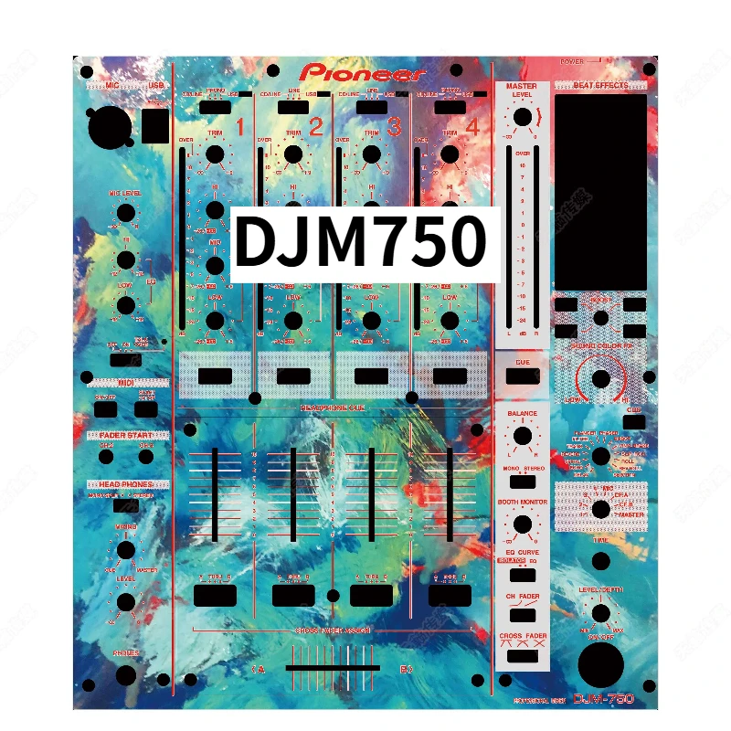 Pioneer Djm-750 Mixer Panel Film DJM750 Colorful  Only The on The Panel Not The Full Coverage