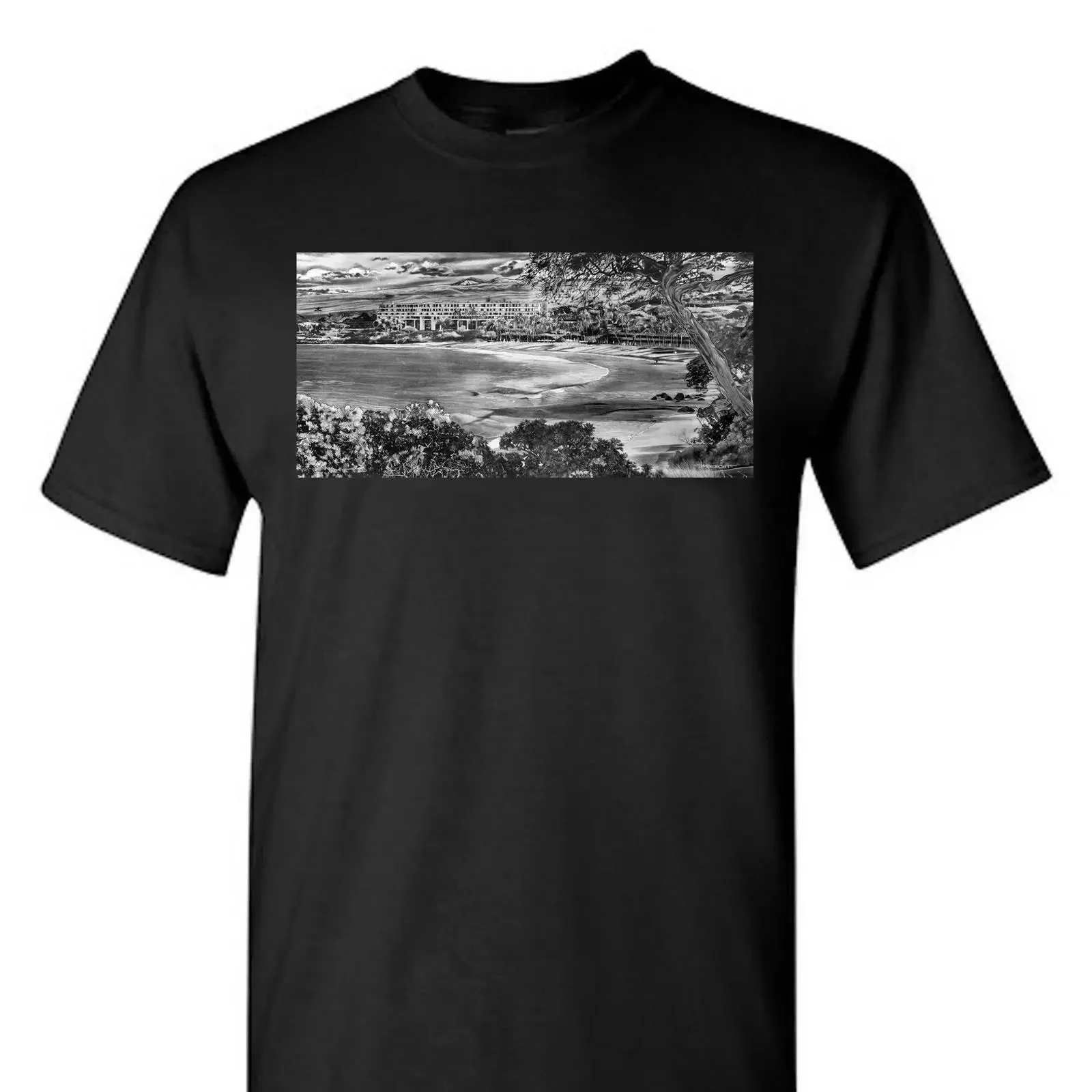 Mauna Kea Hotel T Shirt vintage Washed homme streetwear Casual Slightly Comfortable Stretched graphic Versatile Stylish