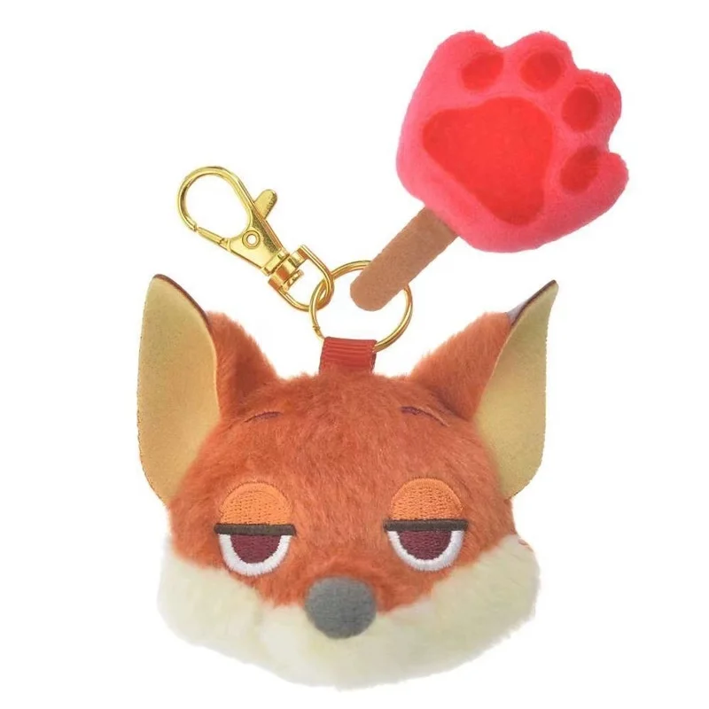 7CM Kawaii Disney Cartoon Plush Keychain Marie Judy Nick NEW Plush Series knapsack Pendant Plush Doll Christmas gift Ornament