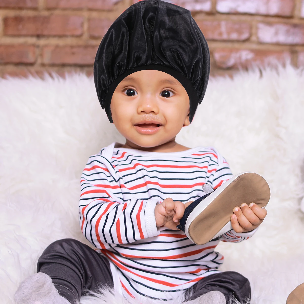 

3Pcs Kids Hair Protection Sleeping Caps Elastic Breathable Night Sleep Bathing Hat Purple Portable Kids