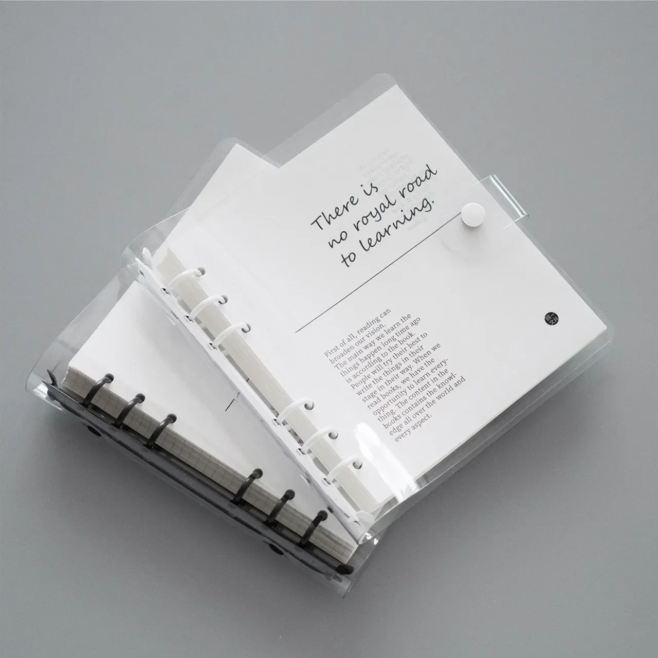 Imagem -06 - Mão Binder Folha Folder Revistas Soltas Pvc Notebook Ledger Notebooks Portáteis Anel Transparente