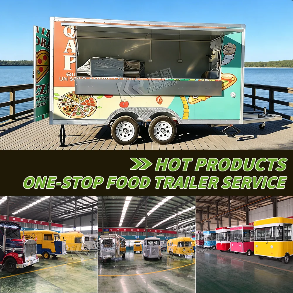 

Outdoor Hot Dog Food Trailer Container Shop Trailer Food Truck Mobile Container Street Food Truck For Street Vending