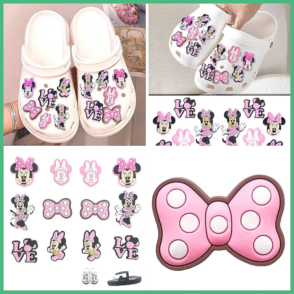 

12 шт., милые подвески для обуви с Микки Маусом для украшения обуви, подвески с героями мультфильмов, аксессуары для женщин и мужчин (случайные детали для дома)