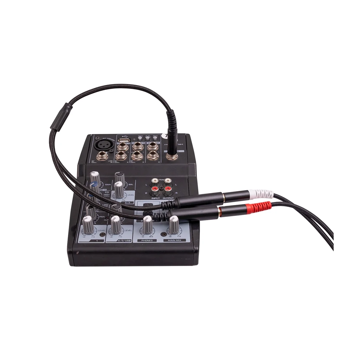 สายอะแดปเตอร์สัญญาณเสียง6.35มม. ตัวผู้ถึง2มม. ตัวเมีย6.35มม. 1/4ปลั๊ก6.35มม. สำหรับสายลำโพงสเตอริโอตัวแยก Y ขนาด6.35มม.