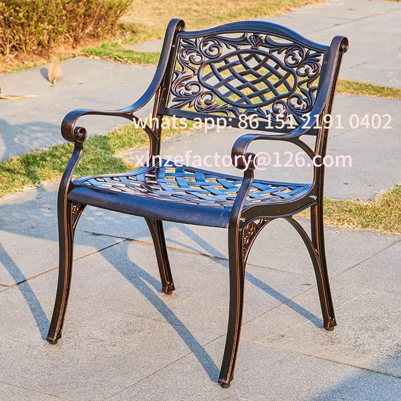 

Customizable ogrodowe z odlewu aluminiowego Odporne na rdzę krzesła metalowe Urna hotelowa Taras Wodoodporne