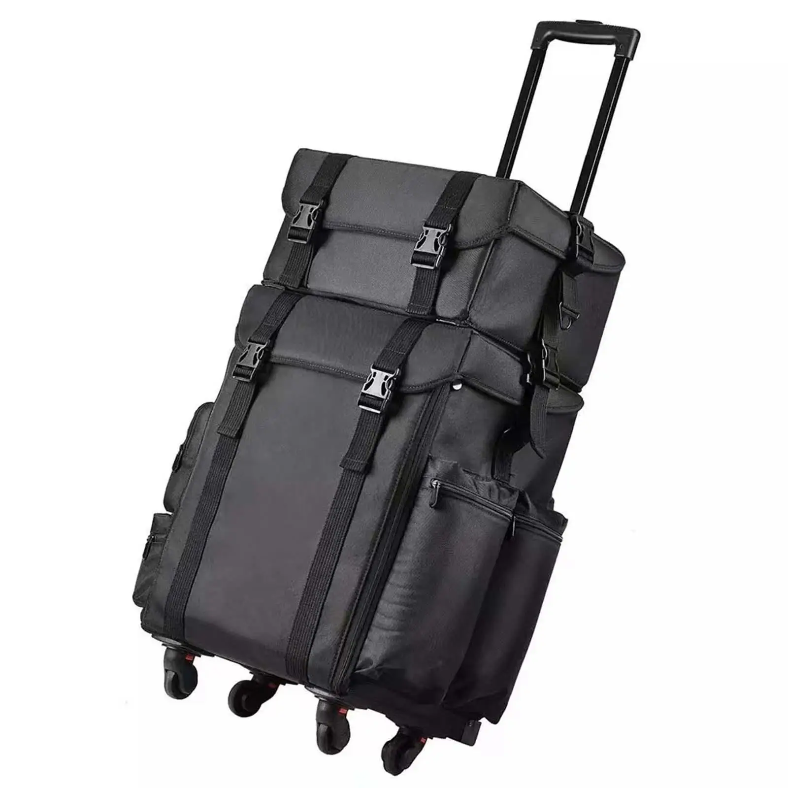 Makeup Trolley Case Detachable Cosmetic Organizer Rolling Makeup Train Case for Cosmetologist Hairdressers Salon Hairstylist
