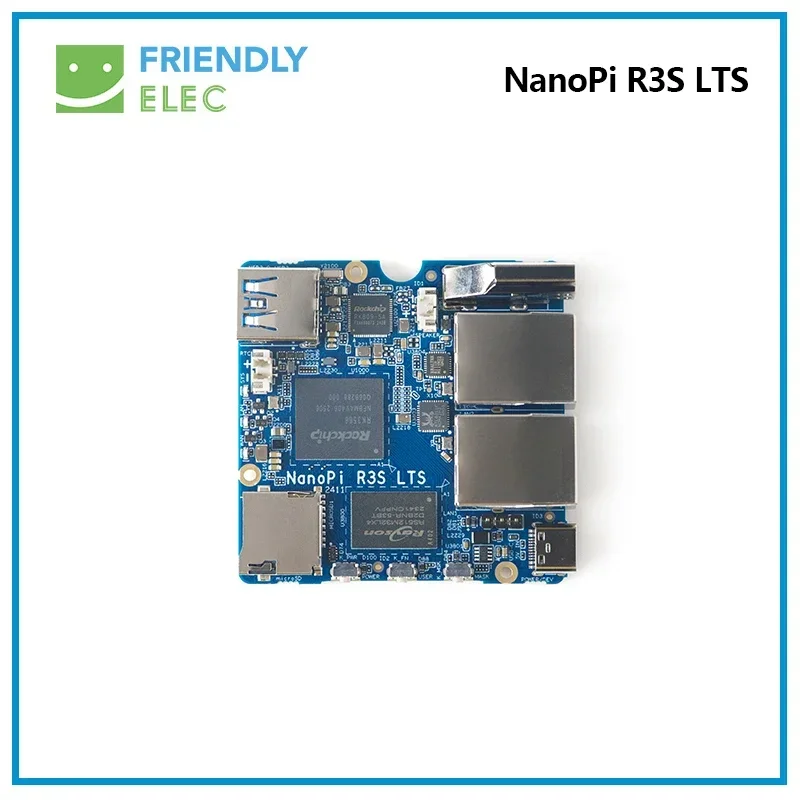 NanoPi R3S-LTS Rockchip RK3566 | 1GB/2GB RAM+0GB/32GB EMMC | Dual Gbps Ethernet Port CNC Metal Case 1GB/2GB RAM + 0GB/32GB EMMC image 3