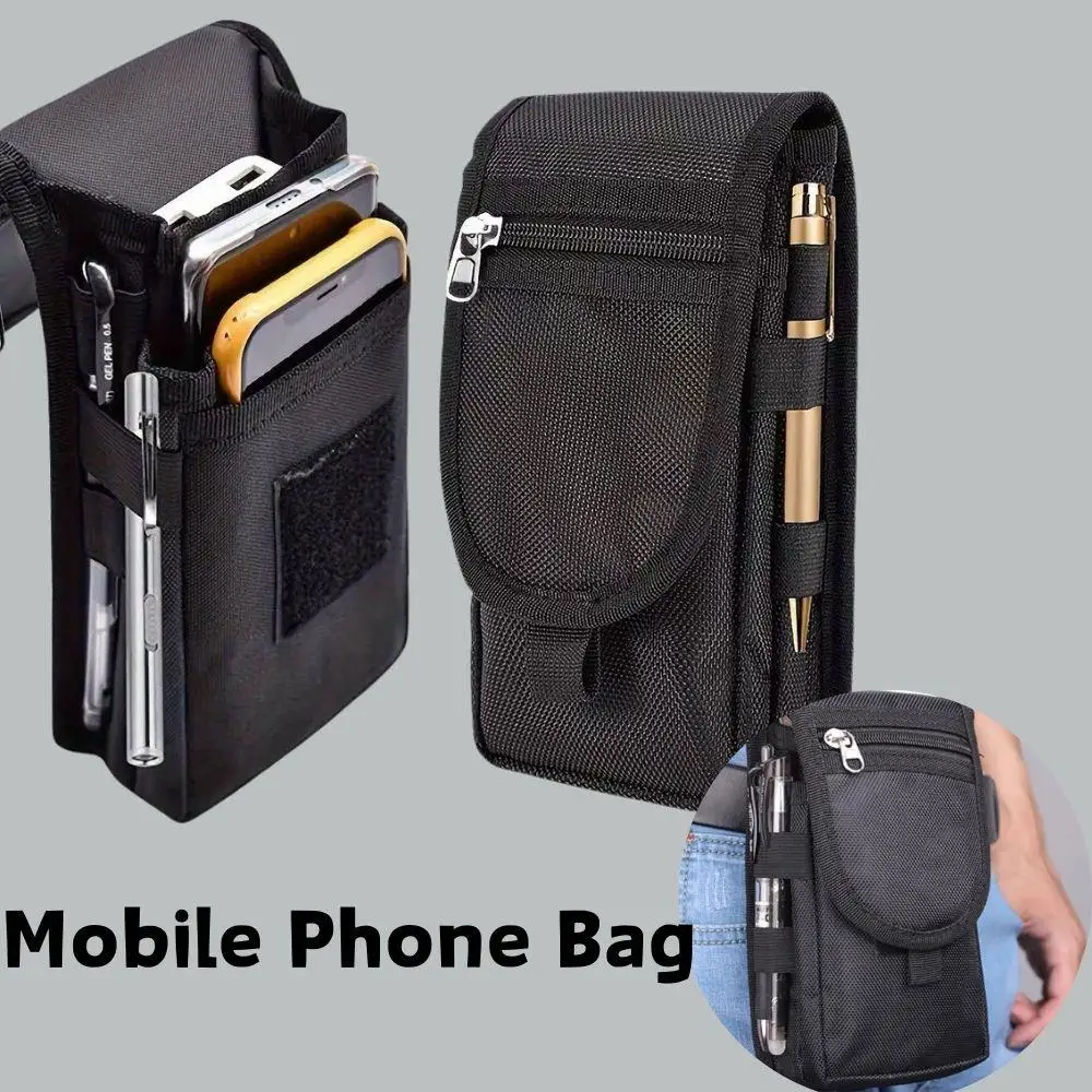 

Сумка для мобильного телефона с несколькими карманами, повседневная поясная сумка 6,3 дюйма, многоцелевая поясная сумка для телефона, мотоциклетная дорожная сумка для сотового/мобильного телефона