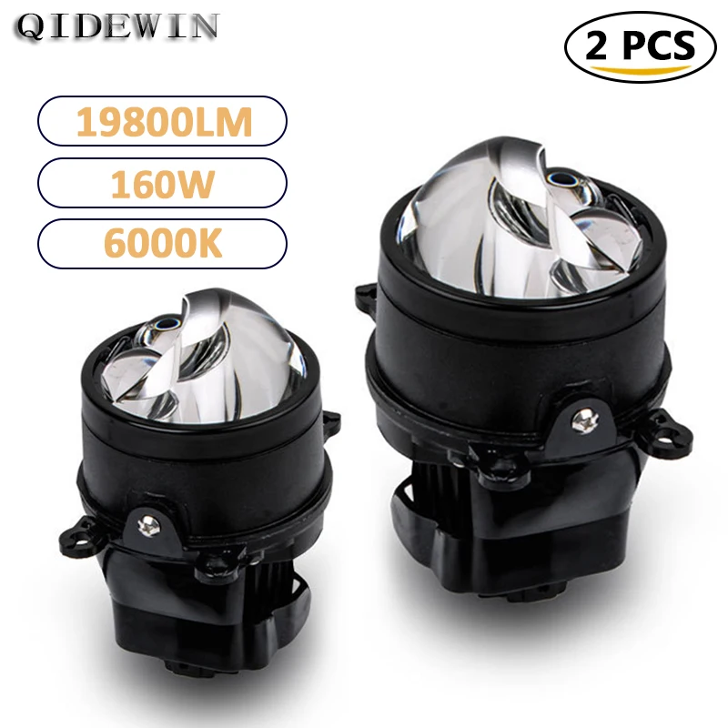 3 Inch Led Projector Universal Headlights Fog Lights for Vehicles Laser Lenses Three Color Spotlights For Bmw Benz Toyota Nissan