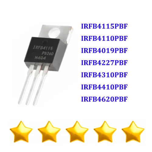 

5PCS IRFB4115PBF IRFB4110PBF IRFB4019PBF IRFB4227PBF IRFB4310PBF IRFB4410PBF IRFB4620PBF field effect transistor (MOSFET) TO-220