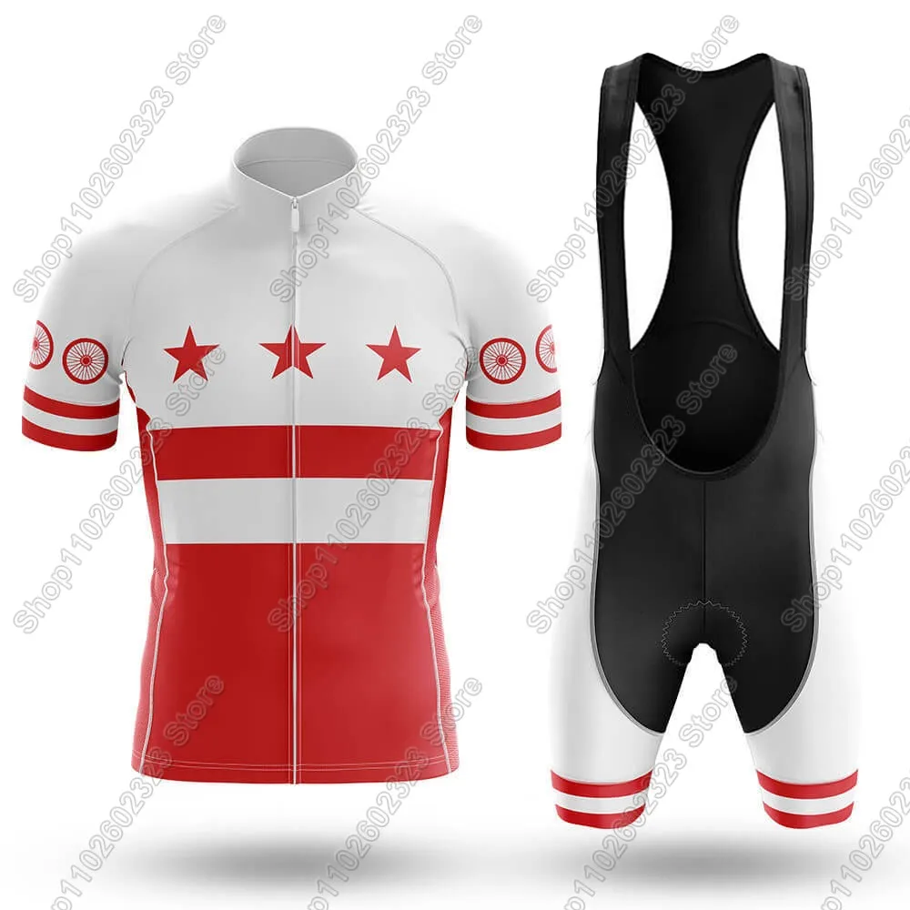 

DCFUL Flag Cycling Jersey 2025 Set Summer Men Bicycle Clothing Road Bike Shirts Suit Bicycle Bib Shorts MTB Ropa Maillot