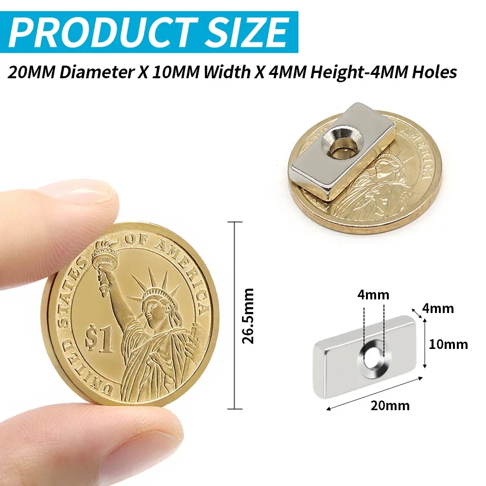 20x10x4-4mm iman Refrigerator Magnets DIY Office Whiteboard Workshop