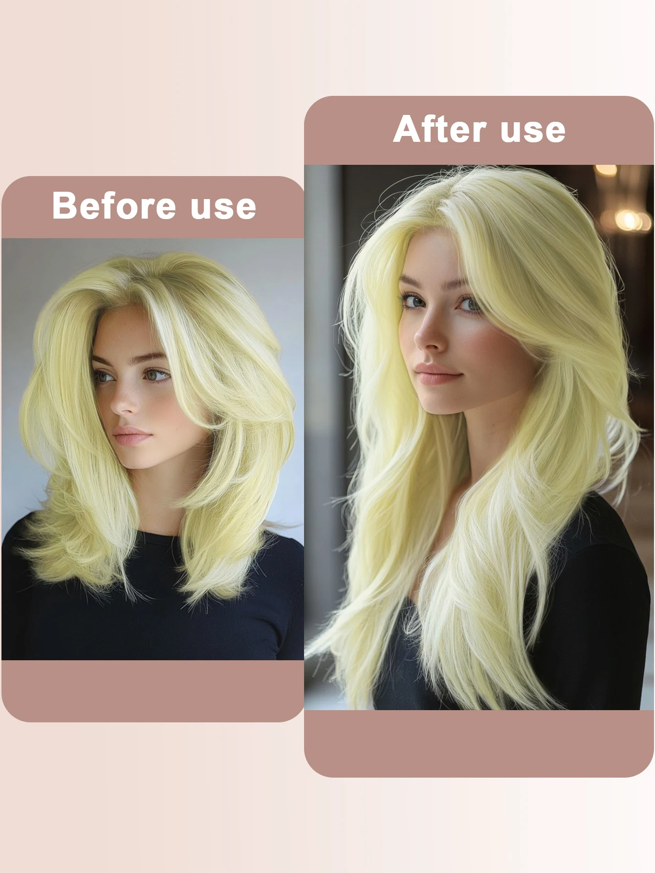 20 بوصة 100 جرام وصلات شعر هالة أشقر 100% شعر بشري مع سلك شفاف غير مرئي قابل للتعديل حجم مشبك آمن على قطعة الشعر #6