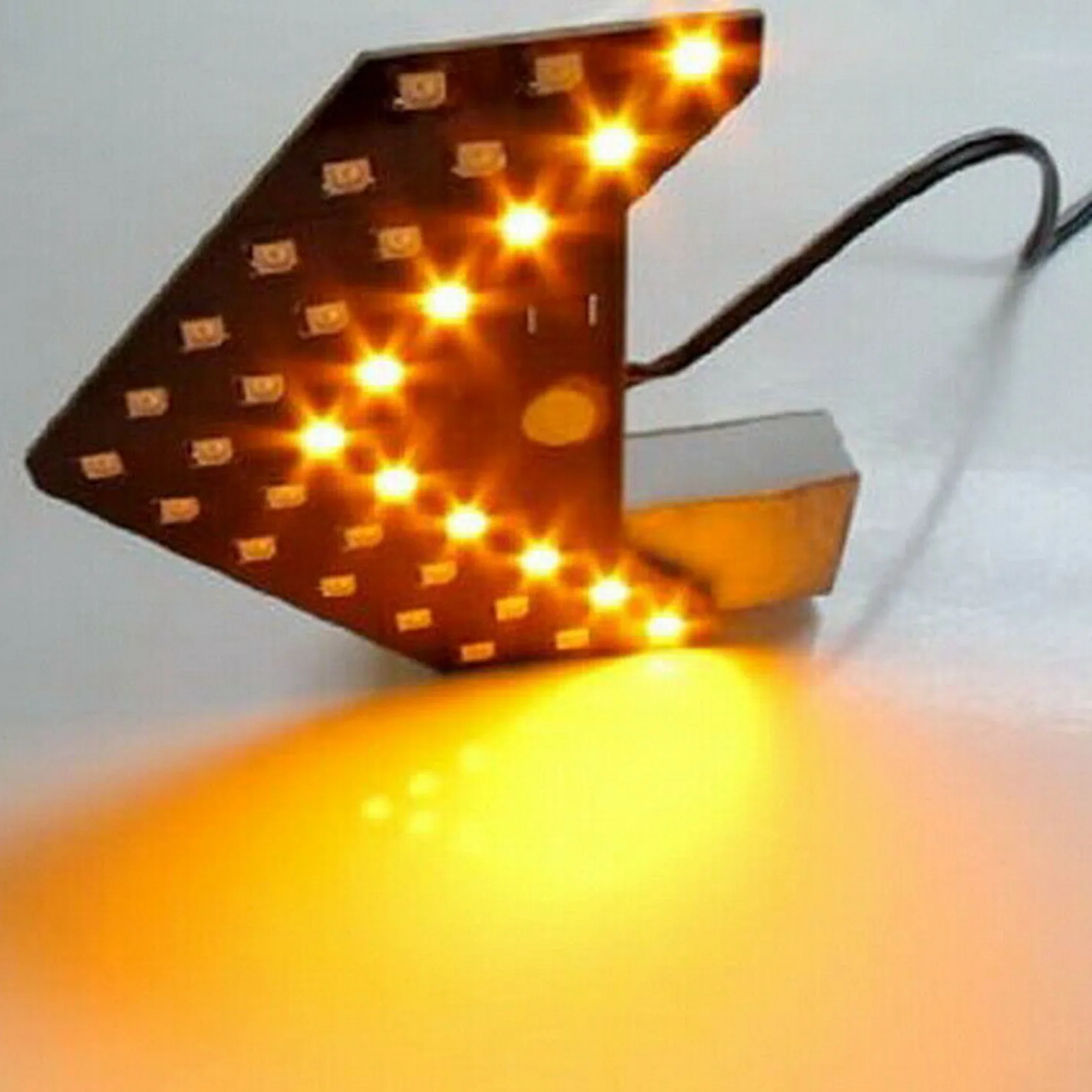 *A91P 4Pcs Amber Yellow 33-SMD Sequential LED Arrows for Car Side Mirror Turn Signal Lights