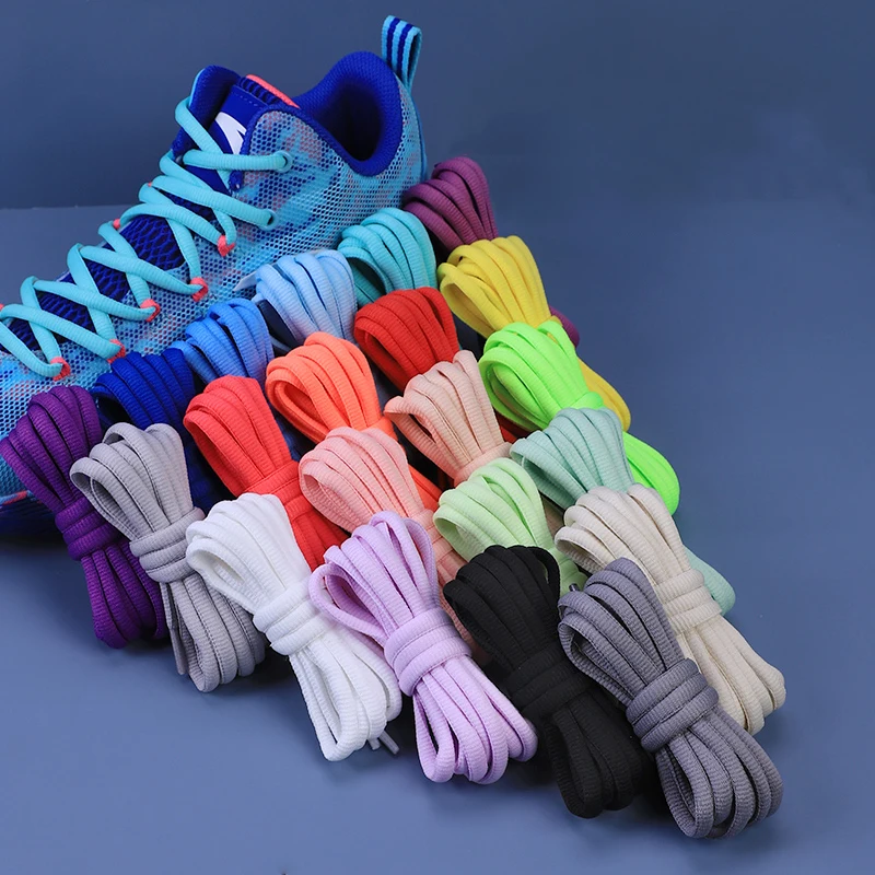 

1 Pair Round Shoelaces For Sneakers Polyester Silk Shoe Laces Men And Women Young Students Semicircle Shoelace White