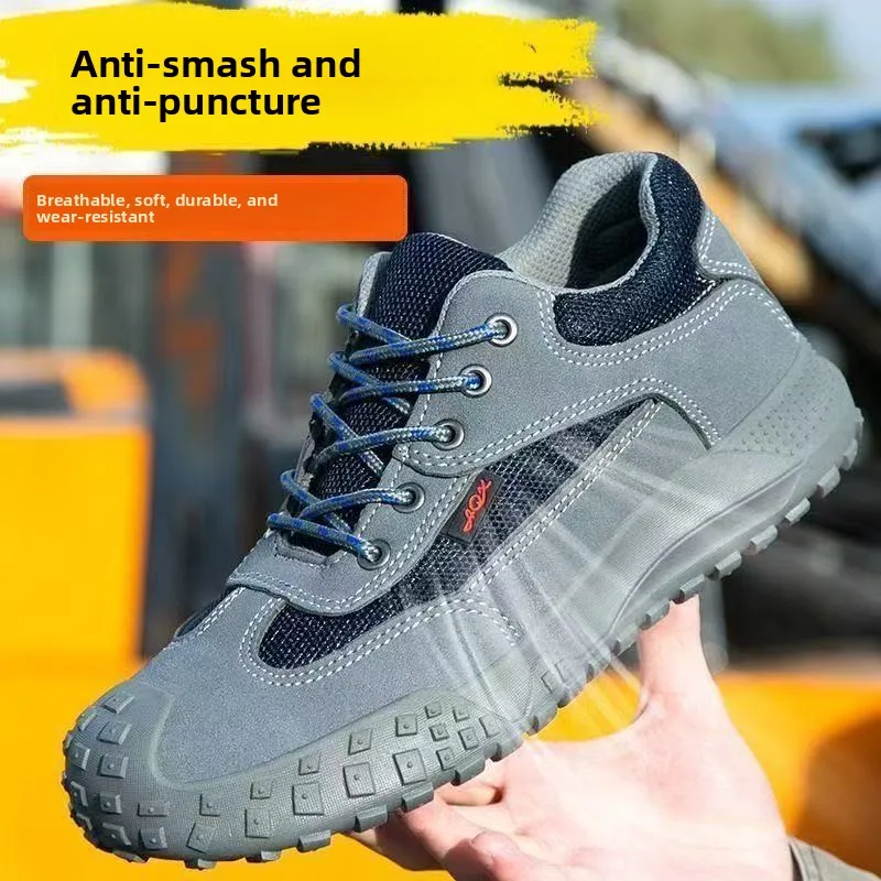 Spring Autumn Labor Insurance Shoes Anti-smashing Anti-piercing Wear-resistant Soft Bottom Electric Welding Protective Shoes