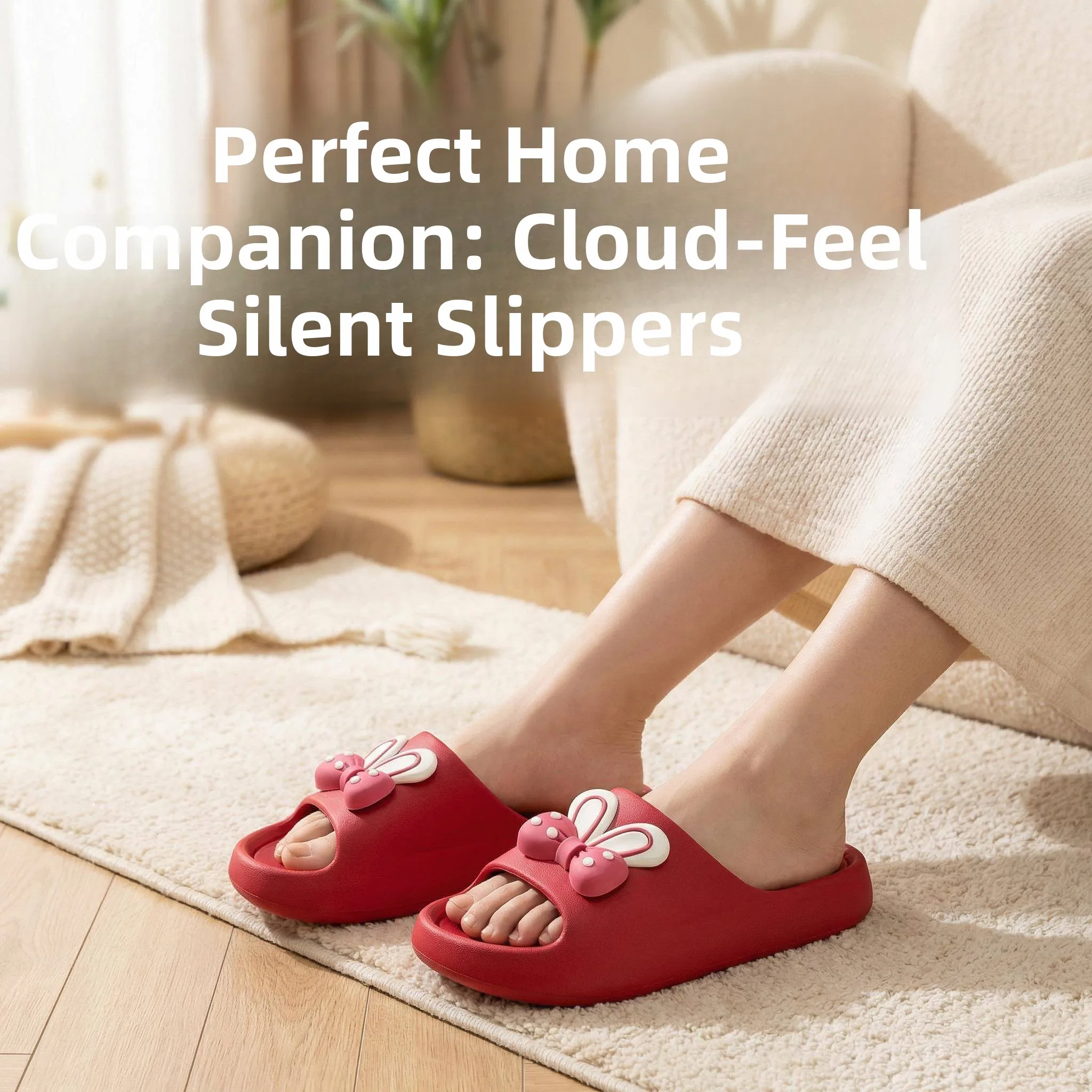 

Summer Women's Slippers Home Indoor Use Soft Thick Bottom Anti-Slip Deodorant Comfortable EVA Material Household Slippers