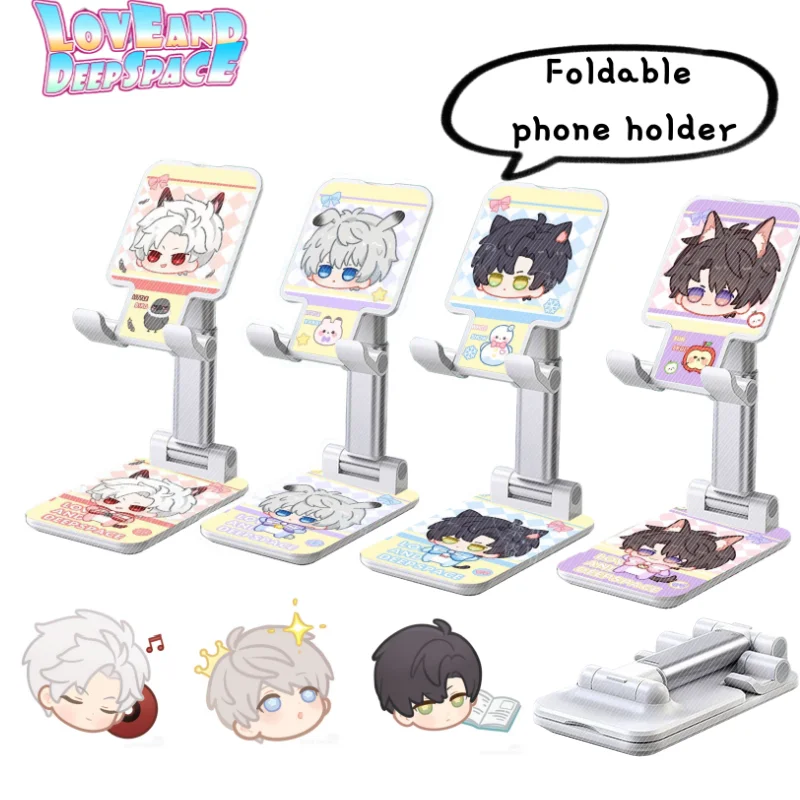 

New Love and Deepspace Rafayel Xavier Sylus Gaming Peripherals Cartoon Phone Holder Kawaii Folding Lifting Desktop Phone Holder
