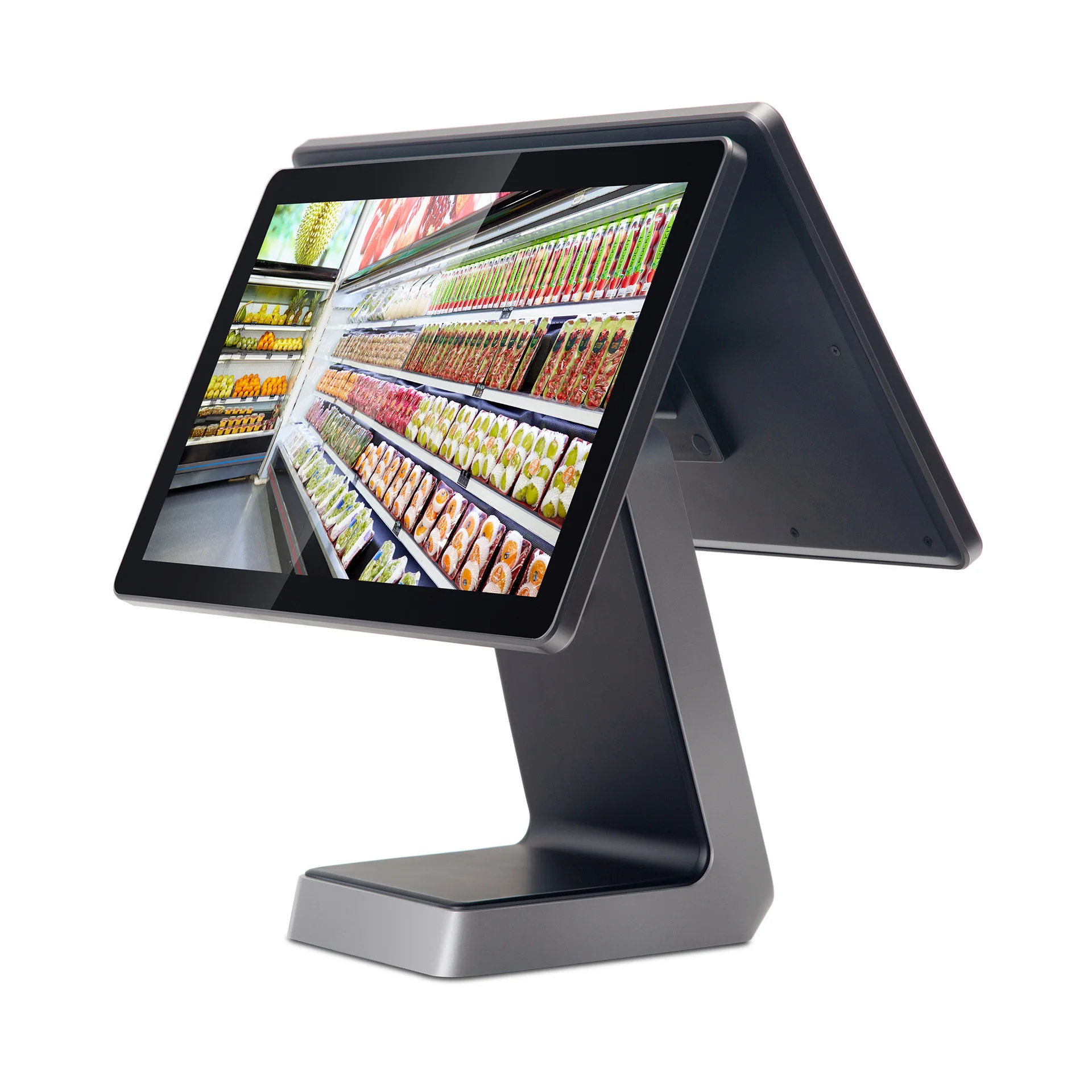 15.6 Inch Metal Touch POS All In One Terminal Multilingual Cash Register Machine For Retail Store Supermarket Checkout