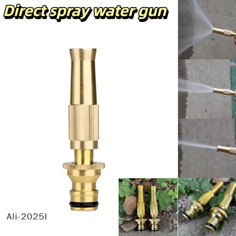 

Direct spray water gun Brass Adjustable Spray Gun Hose Nozzle High Pressure Gun For Car Washing Garden irrigation water gun ﻿