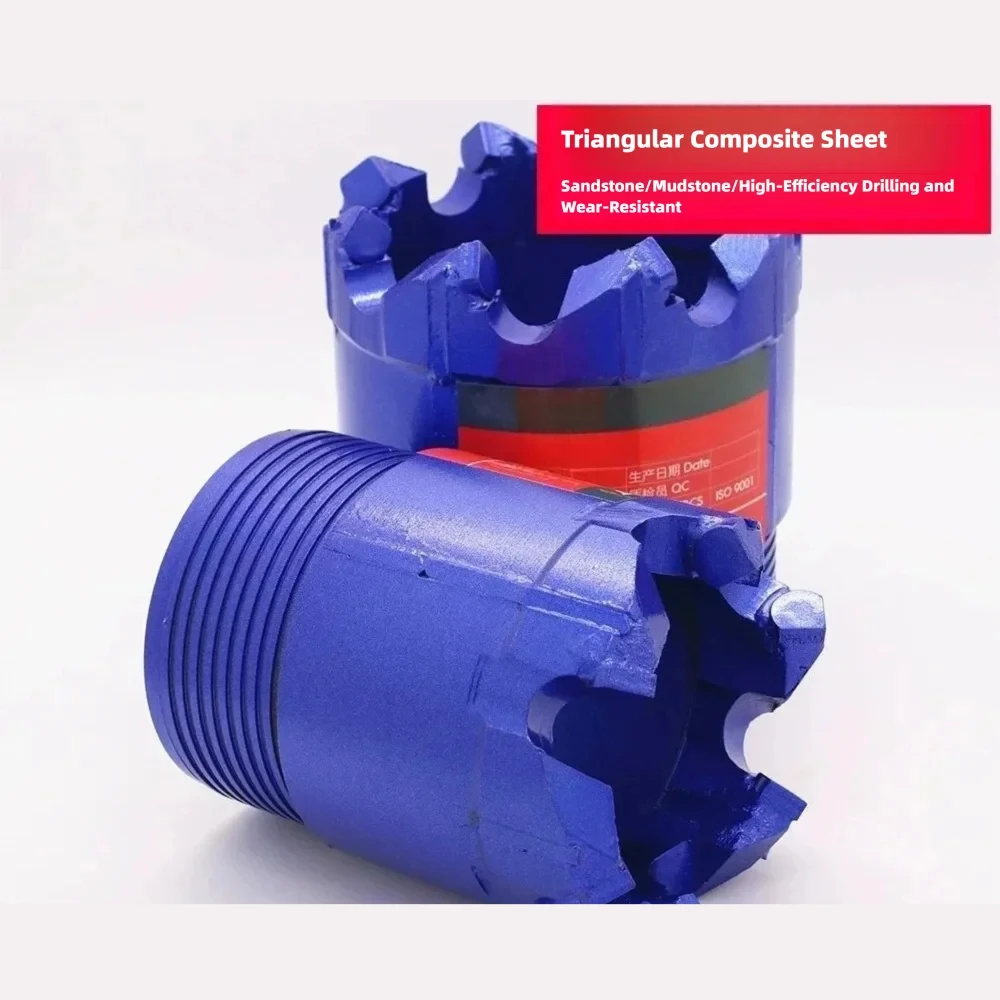 Triangular PDC Drill Bit High Drilling Penetration For Mudstone Sandstone Red Rock Geological Drilling Tool