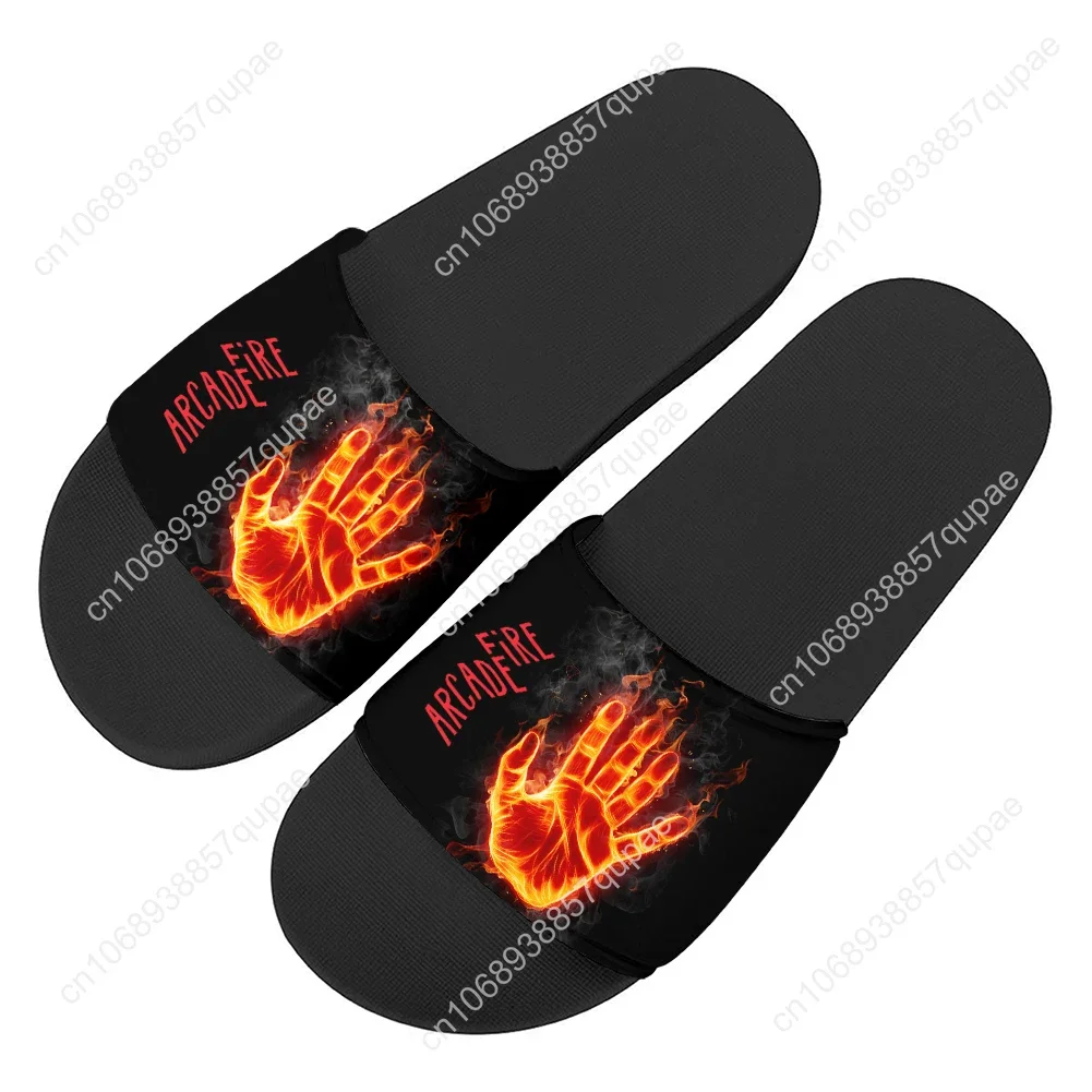 Arcade Fire Slippers Home Water Shoes Rock Band Men Women Teenagers Beach Pool Sandals High Quality Custom Summer Slipper