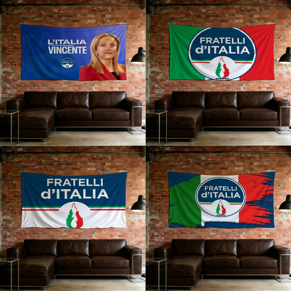 Brothers of Italy Giorgia Meloni flag For Room Dorm Camping Picnic Art Style Garage Bar wall Decoration Banner