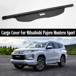 Rear Trunk Cargo Cover For Mitsubishi Pajero Montero Sport 2016-2024 Shield Shade Curtain Partition Board Privacy Blind Security