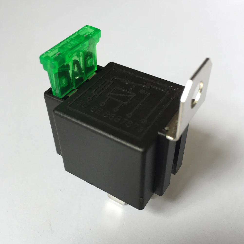 

30A 12Vdc Starting Relay On Off Car Auto Isolator Relay Automotive Contactor Fuse Wire Black Extender For Universal