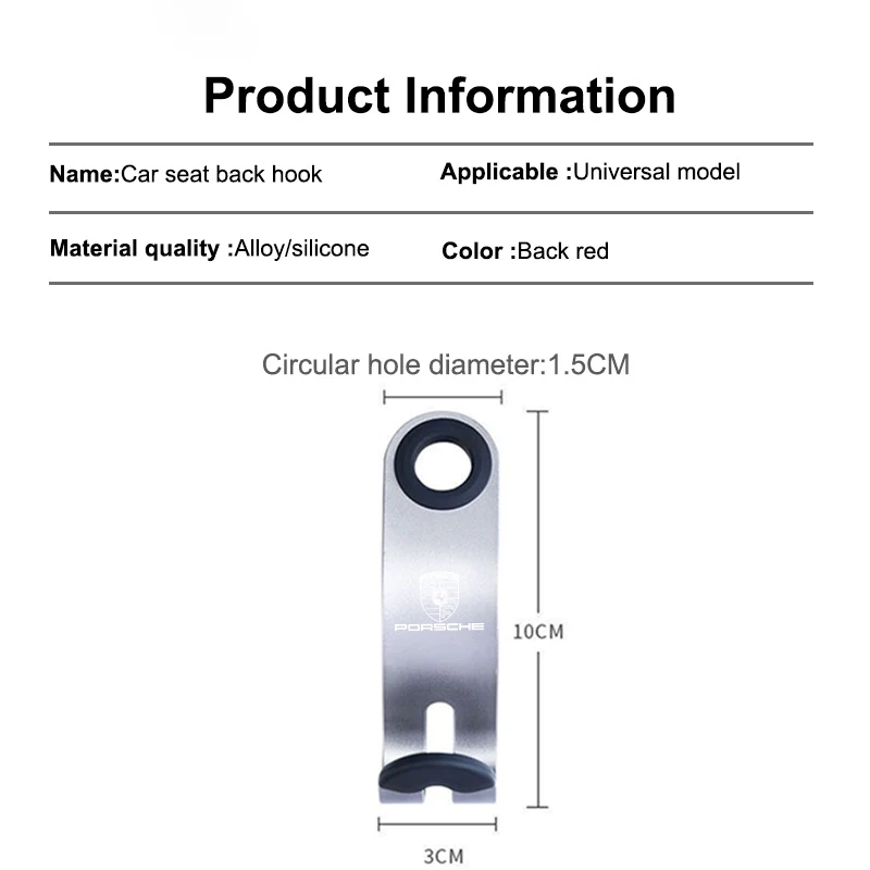 2 шт., автомобильные крючки для подголовника сиденья Porsche 911 Cayenne 918 Pajun 917 718 Panamera Macan