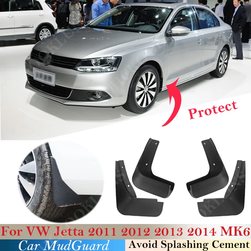 

4pcs Mudflaps For Volkswagen VW Jetta 2011- 2014 MK6 Mudguards Fender Mud Flap Guard Splash Mudguard Car Auto Styline Front Rear