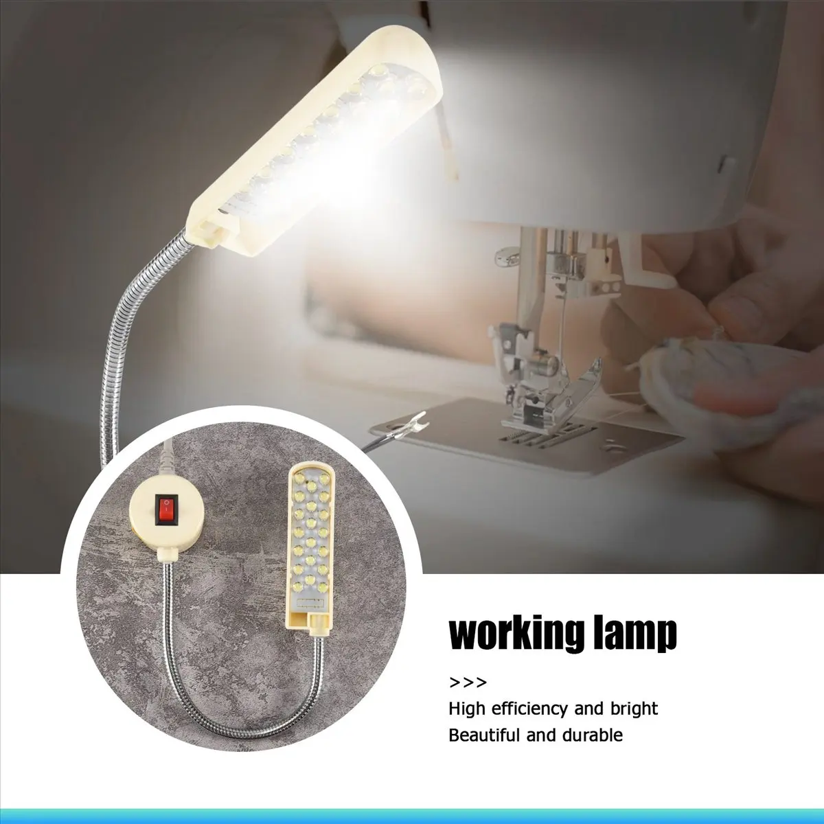 

*CCNIM 20 LED 220 В Рабочая лампа для швейных машин Магнитный светодиодный светильник