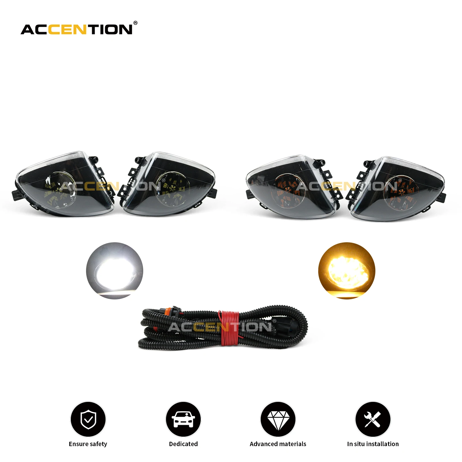 Car Light For BMW 5 Series F10 F18 520d 520i 523li 525li 530li 2010-2014 Front LED Fog Light Fog Lamp 63177216885 63177216886