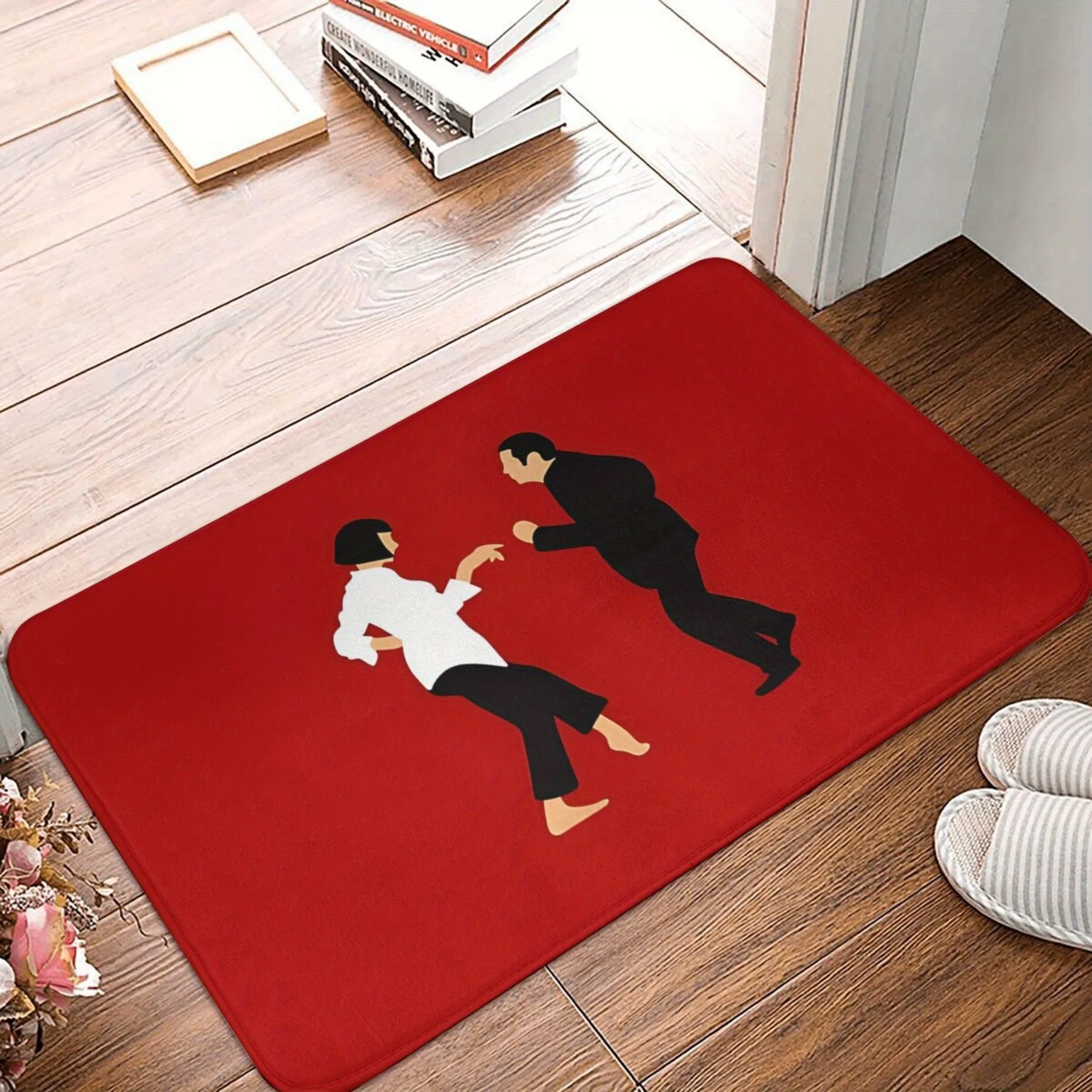 

1PC Dance Pattern Kitchen Rug Non-Slip Door Mats Pop design Bathroom Rug Bath Mat Carpet for Home Sink Laundry Decor