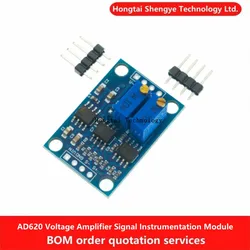 AD620 Microvolt MV Voltage Amplifier Signal Instrumentation Module High Precision Microvolt/Millivolt Voltage Amplifier 3-12VDC