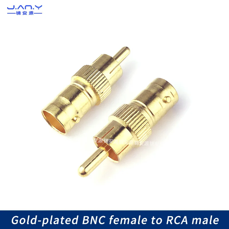 1 piece Pure copper gold plated BNC female to RCA Male audio and video coaxial connector Q9 female to AV male SDI adapter