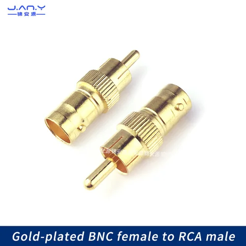 Conector coaxial de cobre puro chapado en oro BNC hembra a RCA macho, adaptador SDI de audio y video Q9 hembra a AV macho, 1 unidad