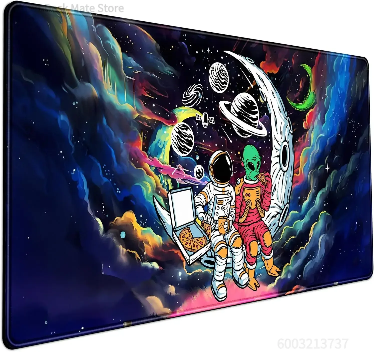 Mouse Pad Desk Mat Astronaut Alien Large Gaming Mouse Pads Anime Desk Pad Mousepad Trippy Universe Extended Keyboard Mat with